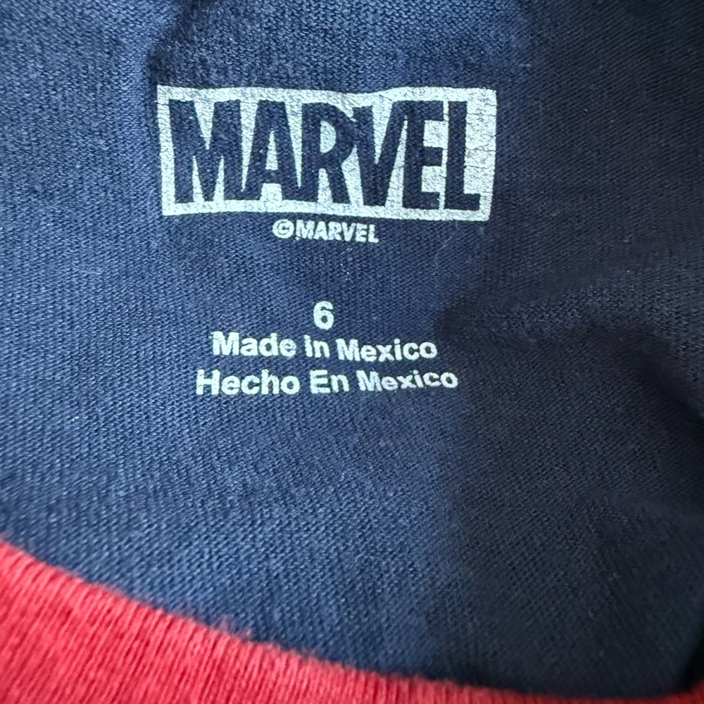 Marvel Kids Red and Navy Graphic Tee - Picture 3 of 3